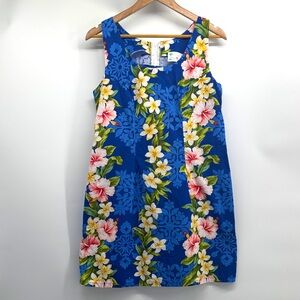 TY Made in Hawaii Vintage Sleeveless Luau Hibiscus Dress Size Large